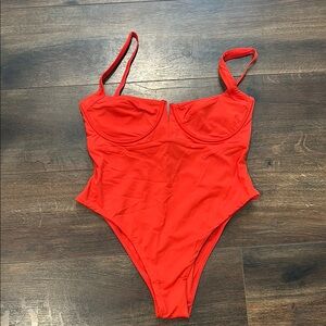 Red One-Piece Swimsuit